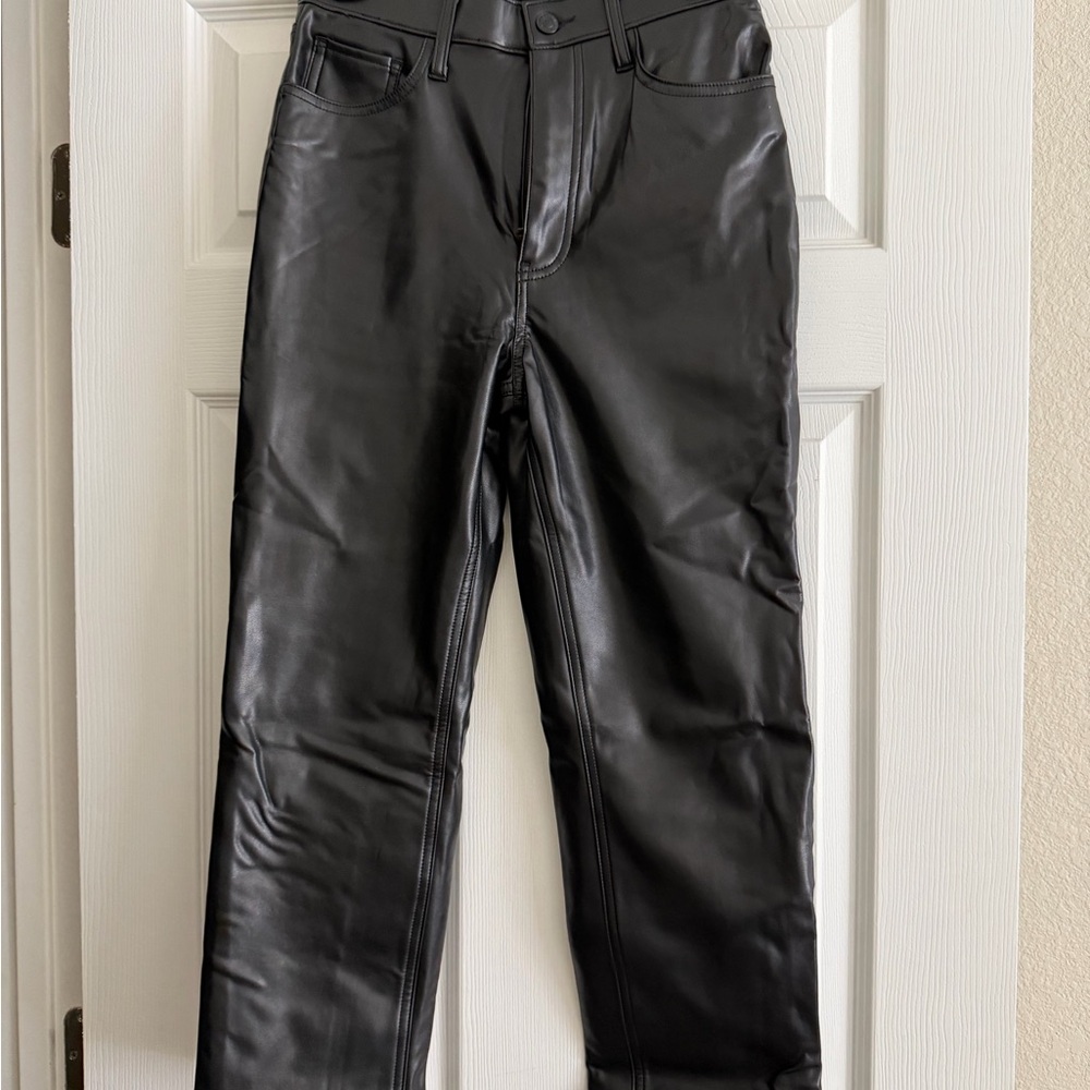Abercrombie & Fitch Women's Leather Straight Jeans